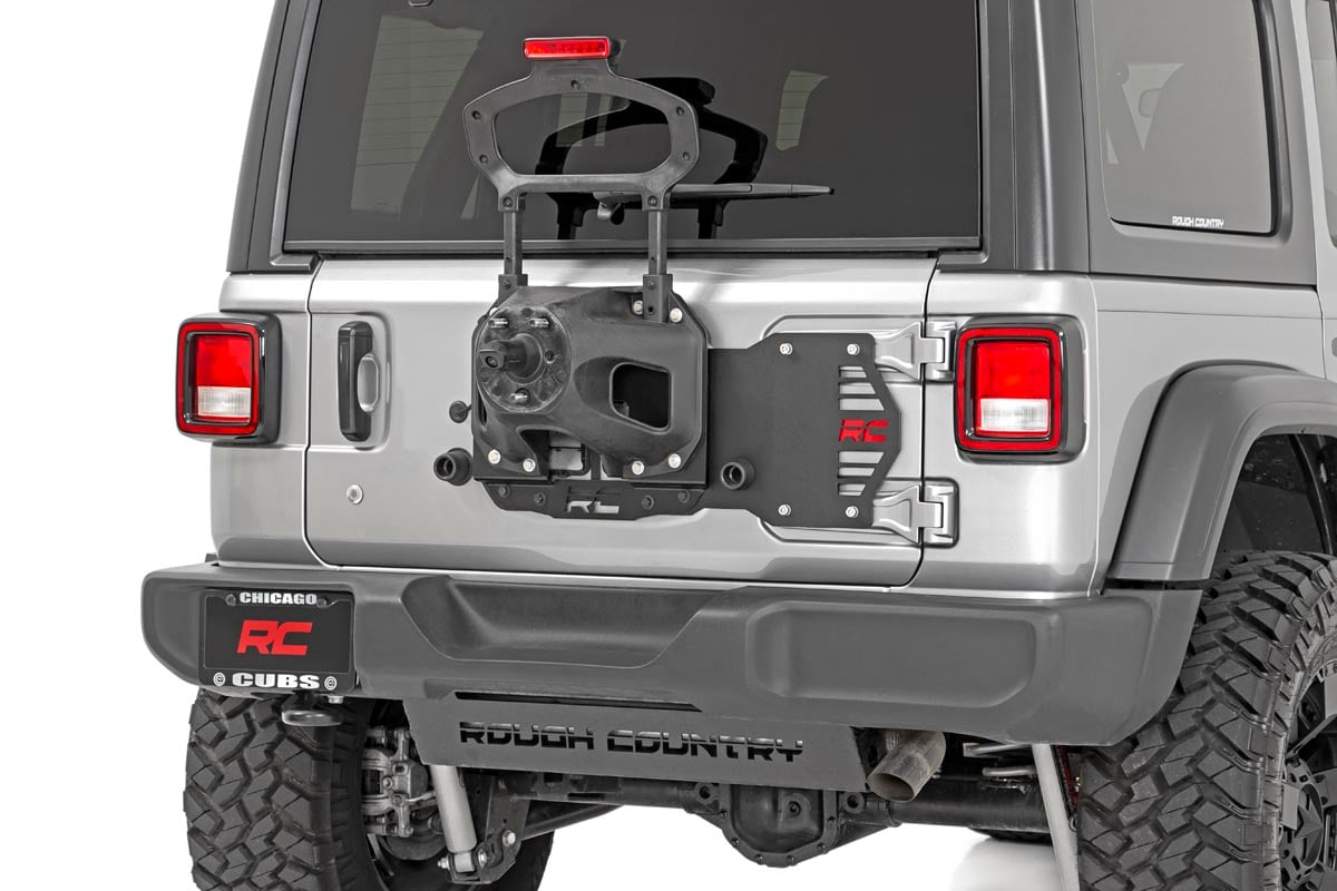 Jeep Wrangler Tailgate Reinforcement - Rear - Rough Country - Rough Country - Black - '21-'24